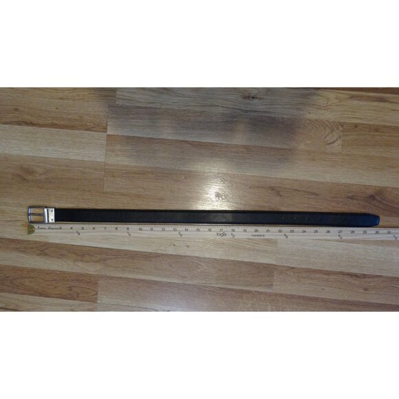 30" Boys Brown Faux Leather Belt with Silver Buckle New - Picture 3 of 4